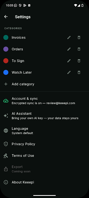 Keeepi Screenshot 1