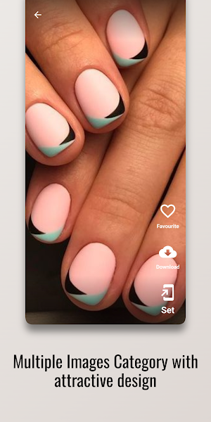 Bold Contrasts Nail Art Design Screenshot 1