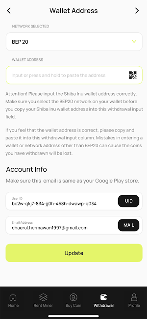 SHIB Cloud Miner Screenshot 3