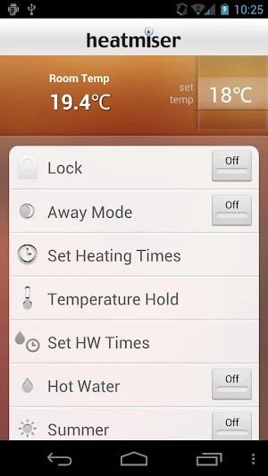 Heatmiser Screenshot 2