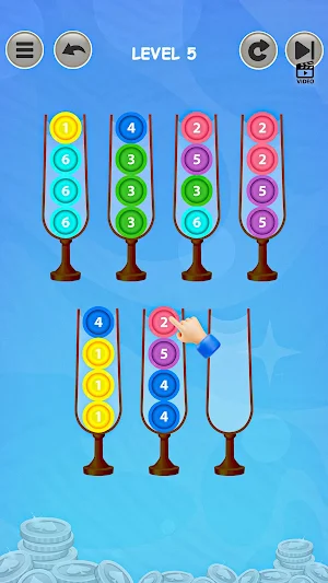 Coin Puzzle:Sort'n Merge Coins Screenshot 1