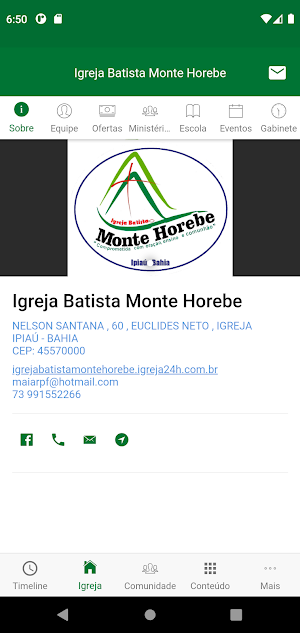 Igreja Batista Monte Horebe Screenshot 1