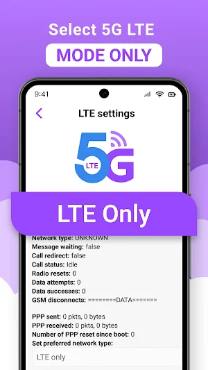 5G 4G Force LTE Mode Screenshot 1