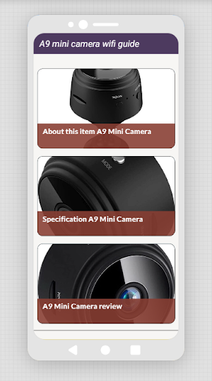 A9 mini camera wifi app guide Screenshot 1