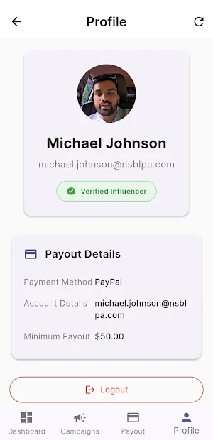 SalesBets Influencer App Screenshot 2