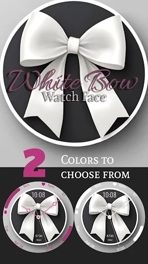 White Bow - Watch Face Screenshot 2