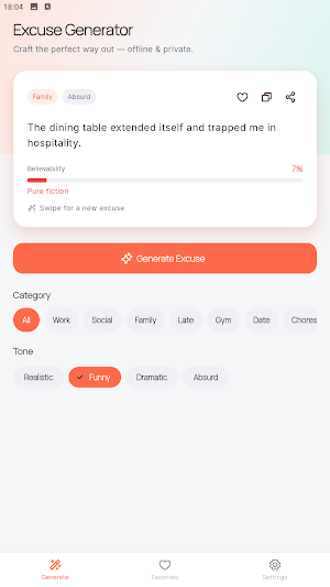 Excusio - Excuse Generator Screenshot 3