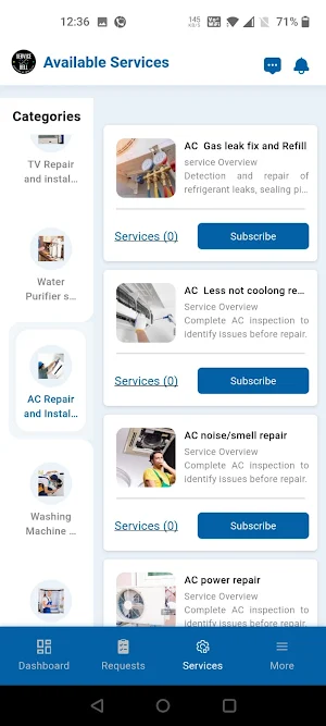 ServiceBell Vendor Screenshot 1