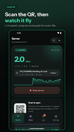 WiFi File Transfer: FTP Server Screenshot 1