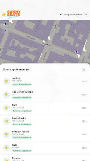 Sunny Seats Stockholm Screenshot 2