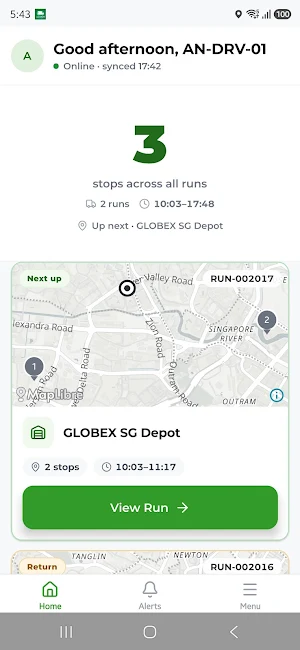 glassRUN Delivery X5 Screenshot 1