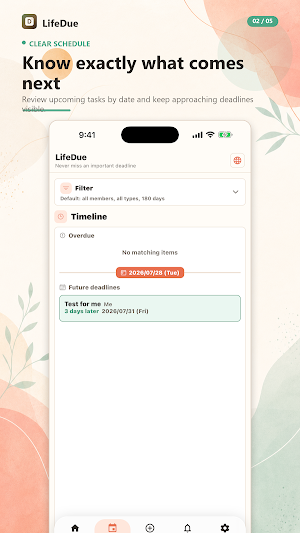 LifeDue Screenshot 1