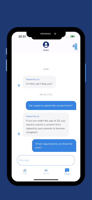 Patient First.AI VacTrack Screenshot 3