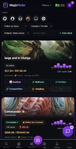 MagicFinder: Scan, Vida, Deck Screenshot 1