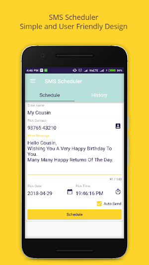 SMS Scheduler Screenshot 3
