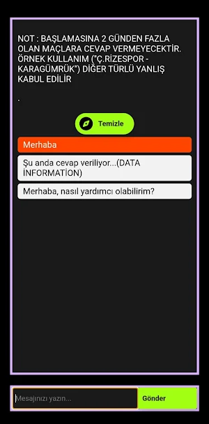 Yapay Zeka Maç Analizi Screenshot 1