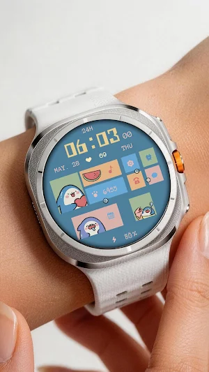 Funny Shark ZKin Watch Face Screenshot 3