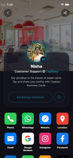 TapEasy -Digital Business Card Screenshot 1