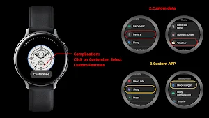 Blue White Ink For Wear OS Screenshot 1