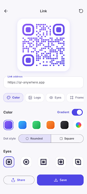 QR Anywhere - Scan & QR Maker Screenshot 2