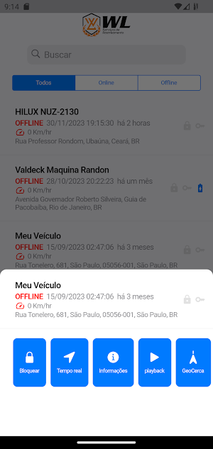 WL Serviços De Rastreamento Screenshot 1