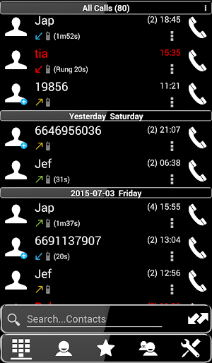 Theme RocketDial Black Glass Screenshot 3