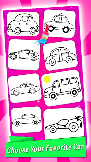 Cars Coloring Book & Drawing Book Screenshot 1