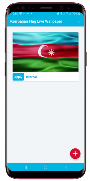 Azerbaijan Flag Live Wallpaper Screenshot 0