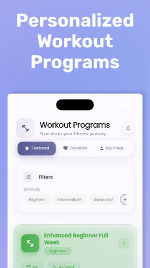 GymFlow Fitness Tracker Screenshot 1