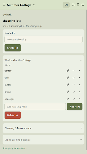 Summer Cottage App Screenshot 3