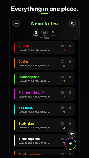 Neon Notes - Colorize Thoughts Screenshot 0