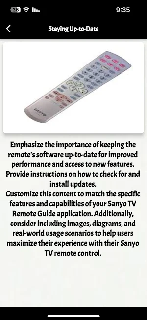sanyo tv remote guide Screenshot 1