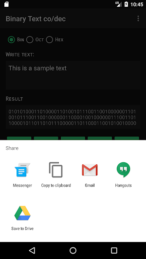 Binary Text co/dec Screenshot 2