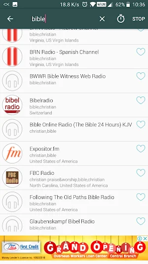 Christian Radio Stations Screenshot 1