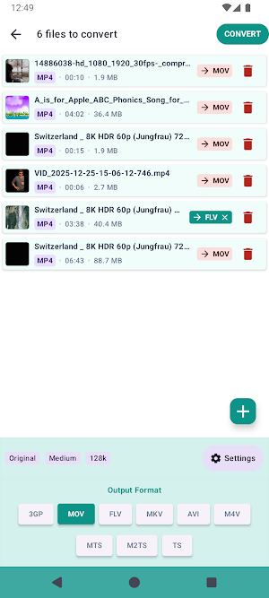 Mov to Mp4 Converter Screenshot 0