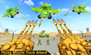 Flying missile Truck Attack: US Army Truck Driving Screenshot 1