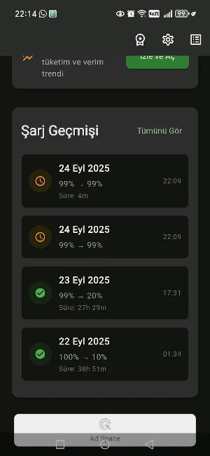 Batarya Döngü Takip Screenshot 2