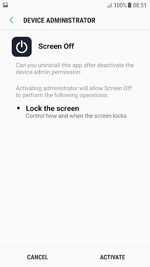 Screen Off And Lock Screen (One Touch To Lock) Screenshot 1