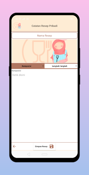 Personal Food Recipe Notes Screenshot 0