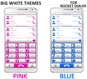 Theme Big Pink Whit Rocketdial Screenshot 1