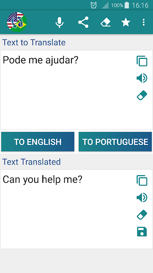 Portuguese English Translator Screenshot 1