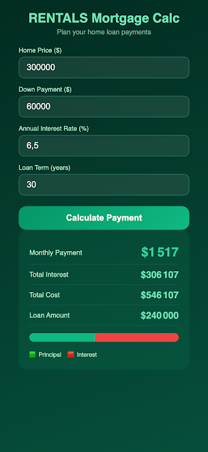 RENTALS Mortgage Calc Screenshot 2