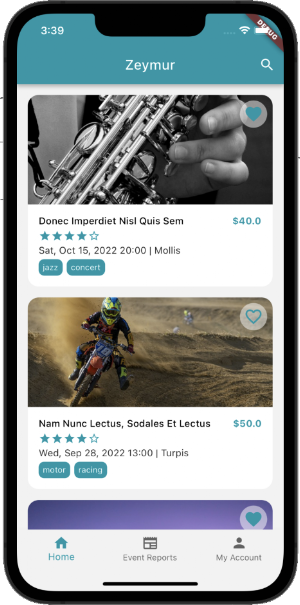 Zeymur Event Template Flutter Screenshot 0