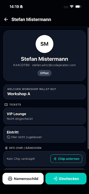 TicketYoo Checkin Screenshot 1
