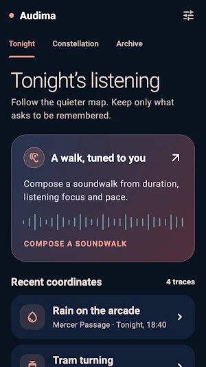Audima: Soundwalk Journal Screenshot 0