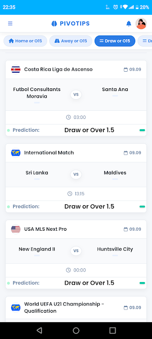 PIVOTIPS: Double Chance Tips Screenshot 1