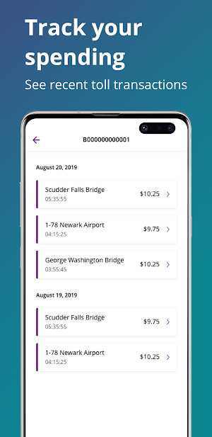 NJ E-ZPass Screenshot 1