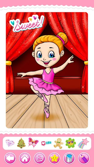 Girls Coloring Book Screenshot 2