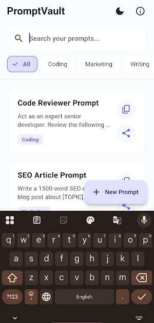 PromptVault AI Screenshot 1