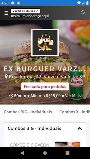Ex Burguer Varzea Pta Screenshot 0